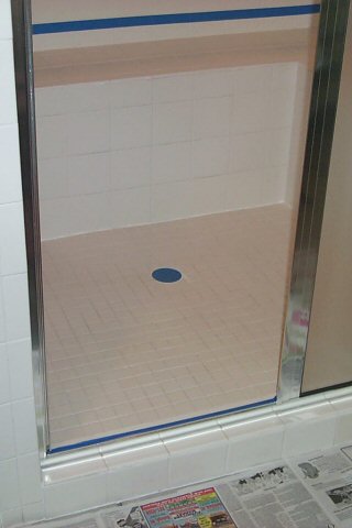 Our shower before the repair