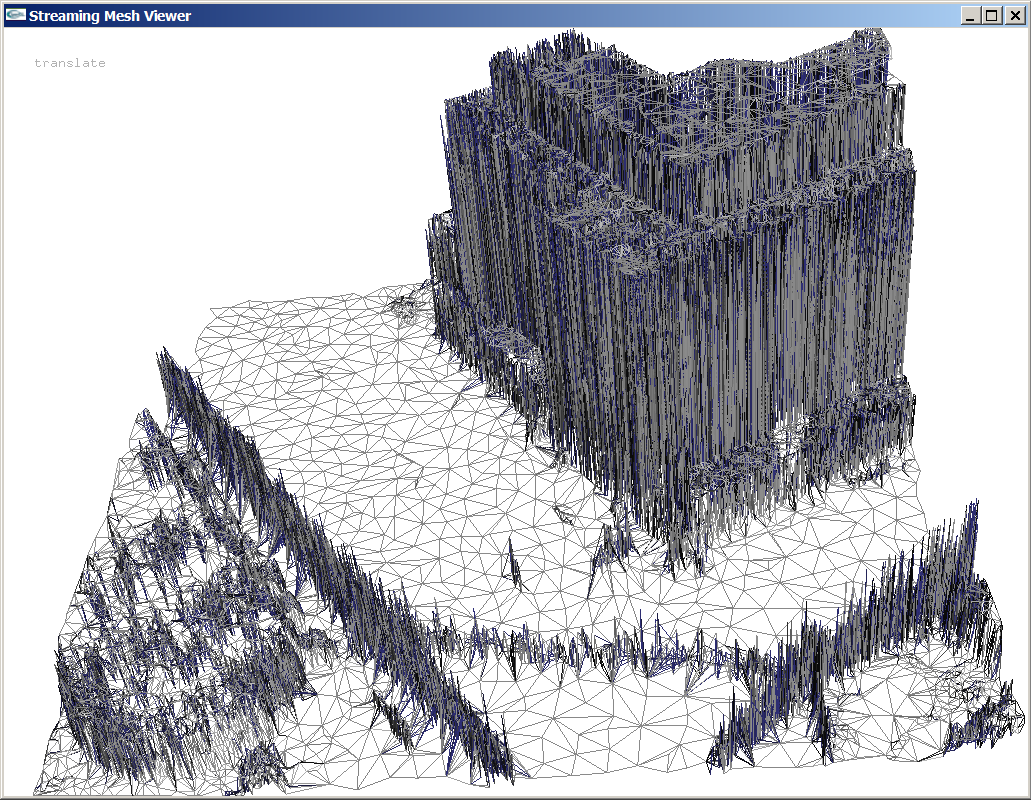 Compressed streaming mesh with 1% of the points